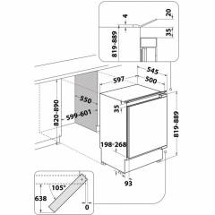 Hotpoint HFA1 Under Counter Integrated Fridge